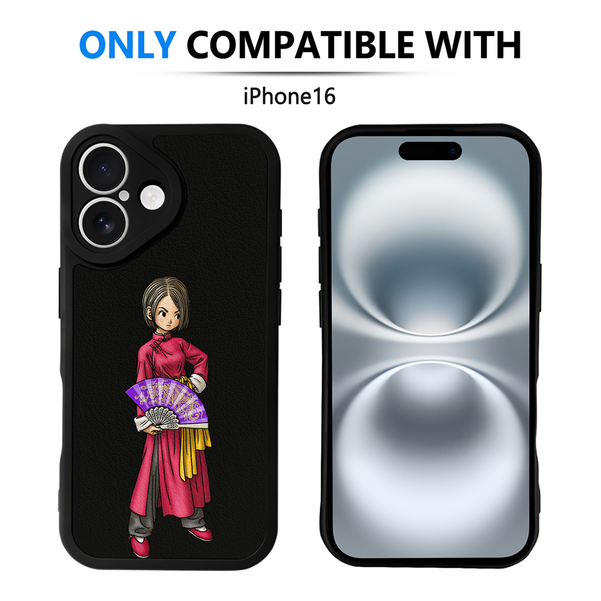 （画像用） ドラゴンクエスト Doragon Kuesuto Dragon Quest 【iPhone 16シリーズ対応】シリコンスマホケース（レザー調） 材質：シリコン